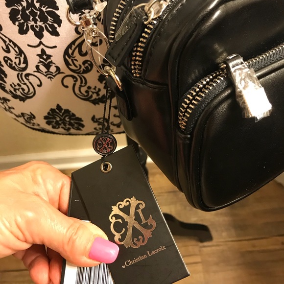 NWT Christian Lacroix cross over body bag Black - Picture 4 of 7